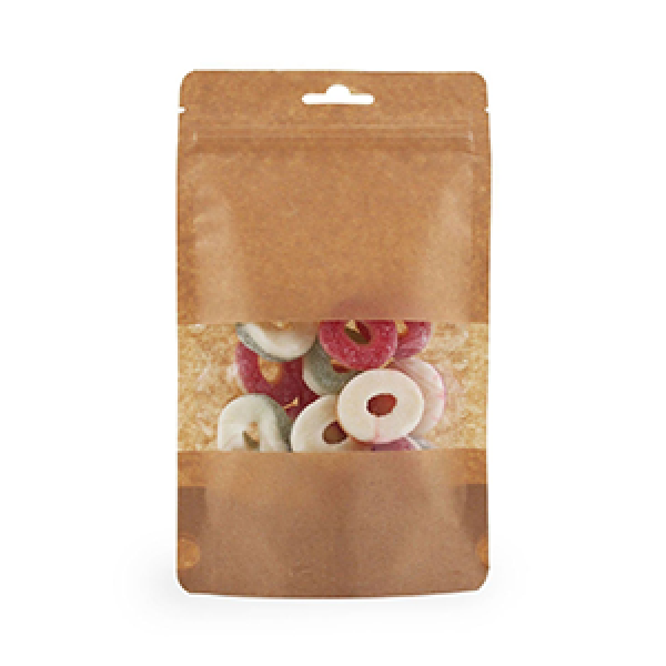 Kraft Pencereli Kilitli Doypack 1000gr (20x30) | Fermuarlı Ambalaj